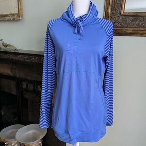 Mountain Hardwear Women's Medium Butterlicious Funnel Neck Pullover Blue